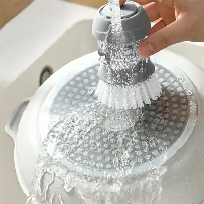 Durable, stainless steel cleaning brush for medical devices, ensuring hygiene. Easy to use for efficient sterilization of medical tools and equipment.