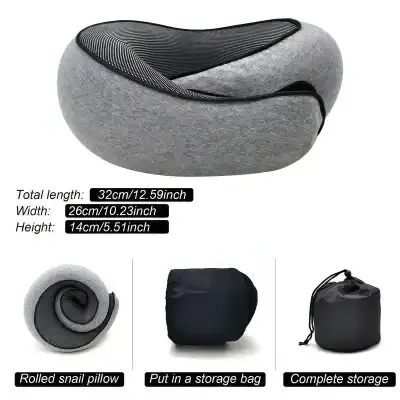 Comfortable cervical curvature pillow for spinal support.