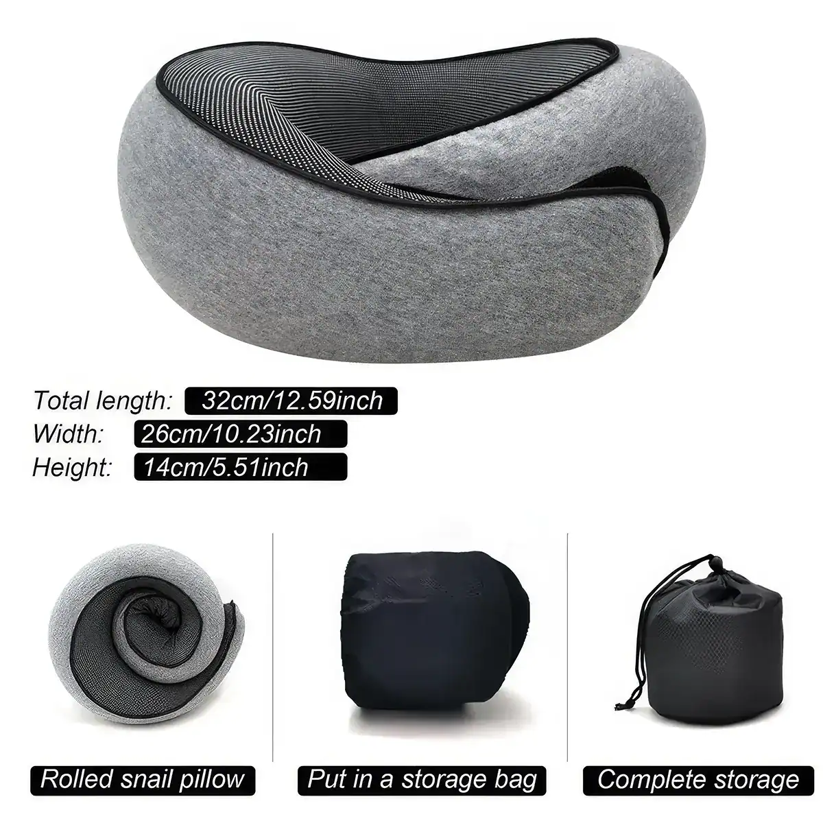 Comfortable cervical curvature pillow for spinal support.