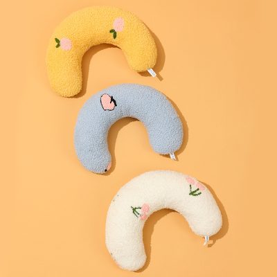 Plush pillow set featuring adorable, embroidered designs ideal for nursery decoration, kids' room decor, or comfort accessories. Perfect for adding a cozy, playful touch to a child's space.