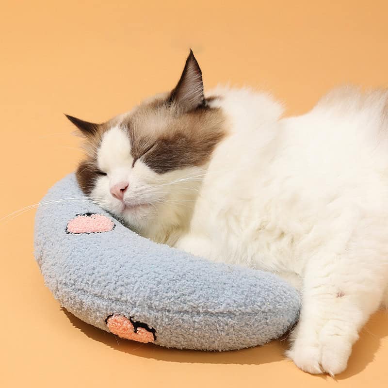 Soft cat-themed pillow for comfort and relaxation, perfect for pet lovers and home decor.