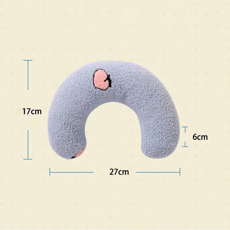 Soft, ergonomic neck support cushion with plush fabric, ideal for travel and comfort during dental visits or relaxation. Perfect for stress relief and neck pain reduction.