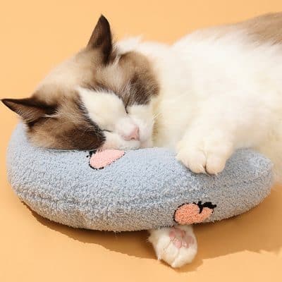 Soft cat bed with plush comfort for pets.