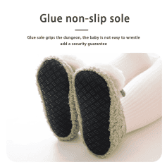 Baby non-slip slippers with secure grip soles, ideal for toddler safety, toddler shoes, and nursery footwear to prevent slips, providing comfort and security for young children learning to walk.