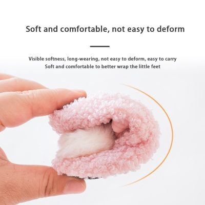 Soft, comfortable, long-wearing shoe covers for foot protection and warmth.