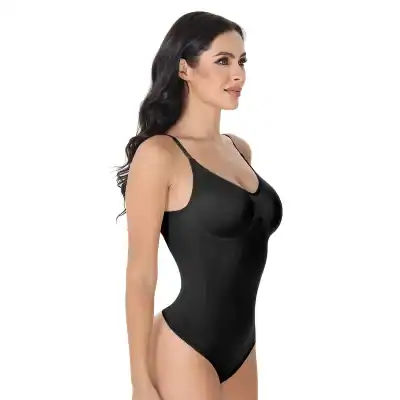 High-quality black body shaping bodysuit for waist and tummy control. Perfect for slimming and enhancing your silhouette with comfortable, breathable fabric for everyday wear.