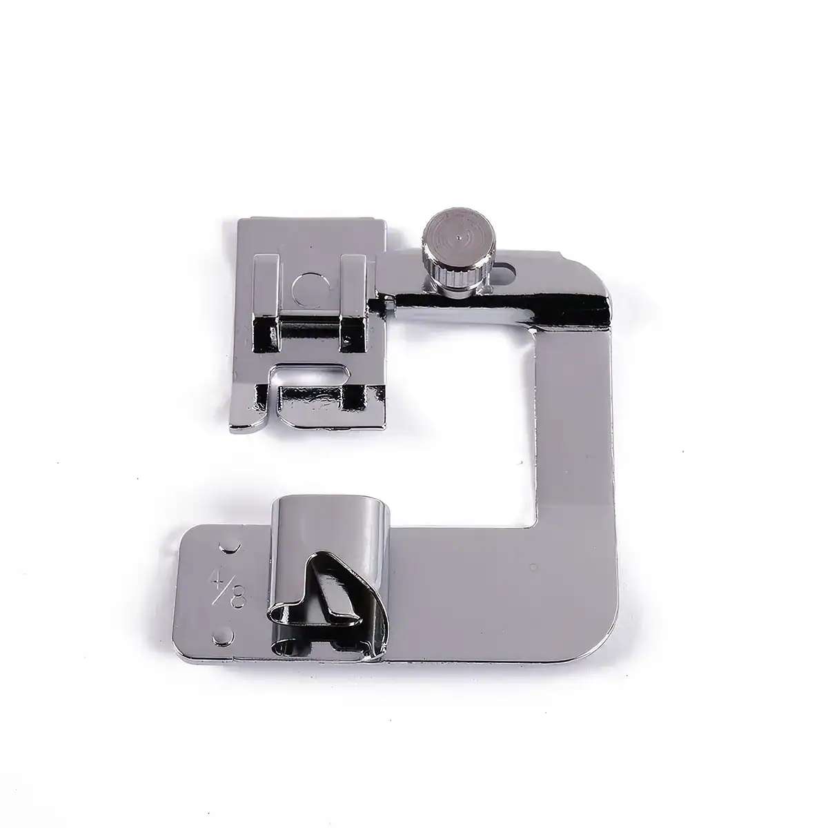 A compact, chrome-plated optical lens fitting tool used for precise alignment and assembly of eyeglass lenses. Ideal for opticians and eyewear professionals to ensure perfect fit and clarity.