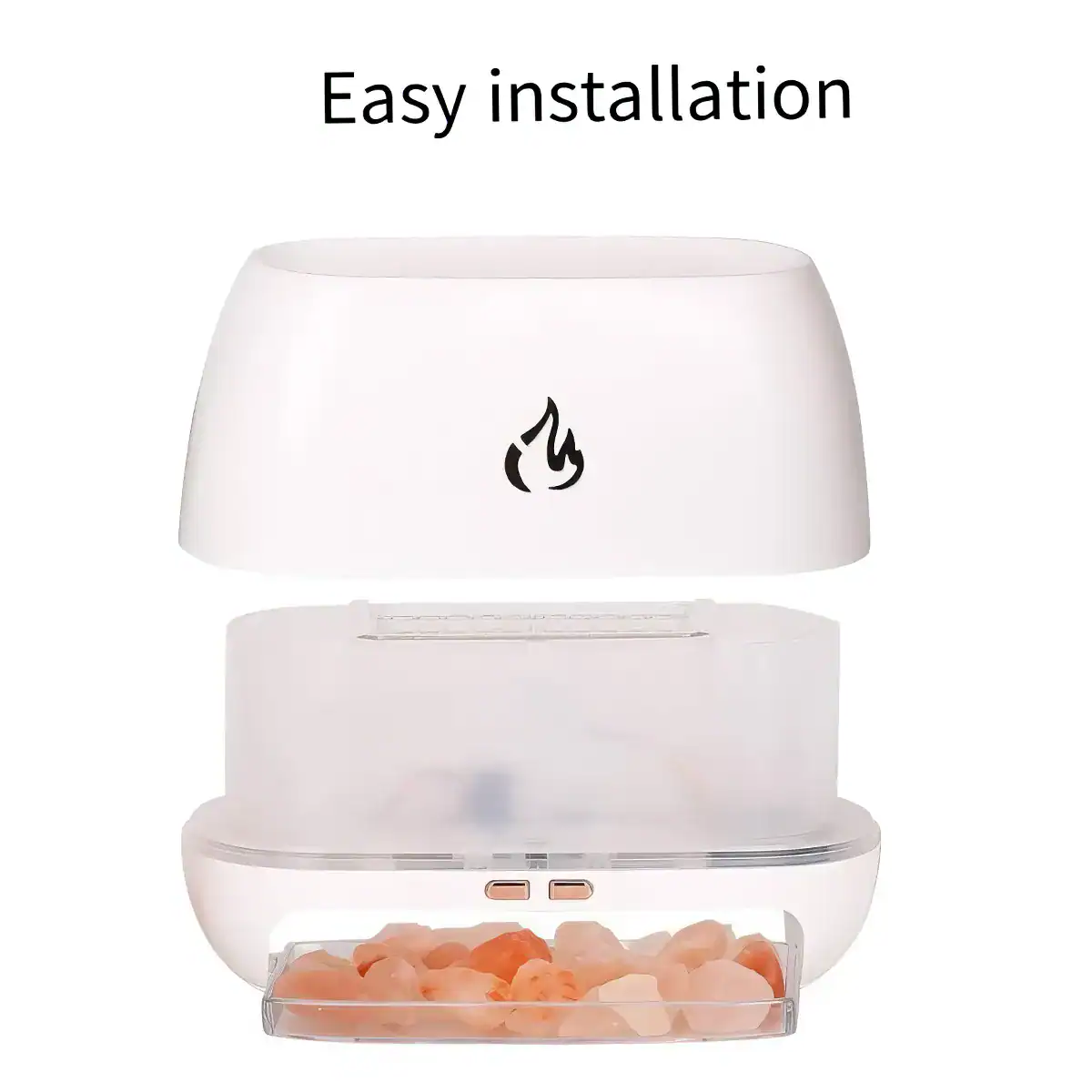 Air purifier with Himalayan salt rocks, essential for improving air quality, promoting relaxation, and enhancing wellness in salons and spa environments. Easy to install and operate.