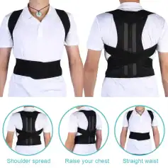 Adjustable posture corrector for back and shoulders, relieve pain, improve alignment, and promote healthy spine. Suitable for daily use, sports, and office workers.