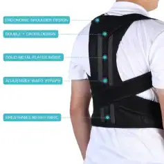 Ergonomic shoulder design with adjustable waist straps and durable mesh fabric for optimal comfort and support.