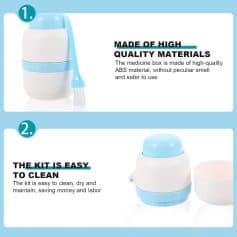 Portable, high-quality ABS medicine storage container, safe and odorless, perfect for organizing medical supplies and prescriptions.