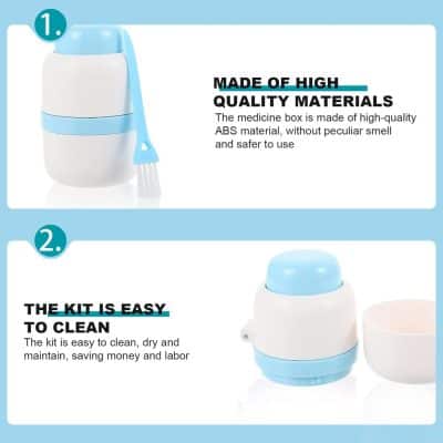 Portable, high-quality ABS medicine storage container, safe and odorless, perfect for organizing medical supplies and prescriptions.