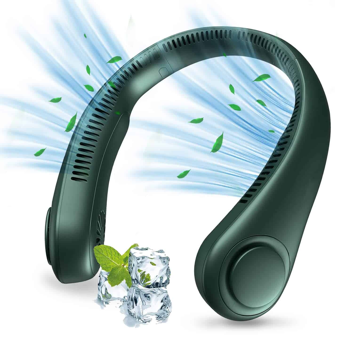 High-tech air purifier headset with filtration for cleaner, fresher air. Ideal for active individuals seeking personal air cleansing for improved health and comfort in everyday life.