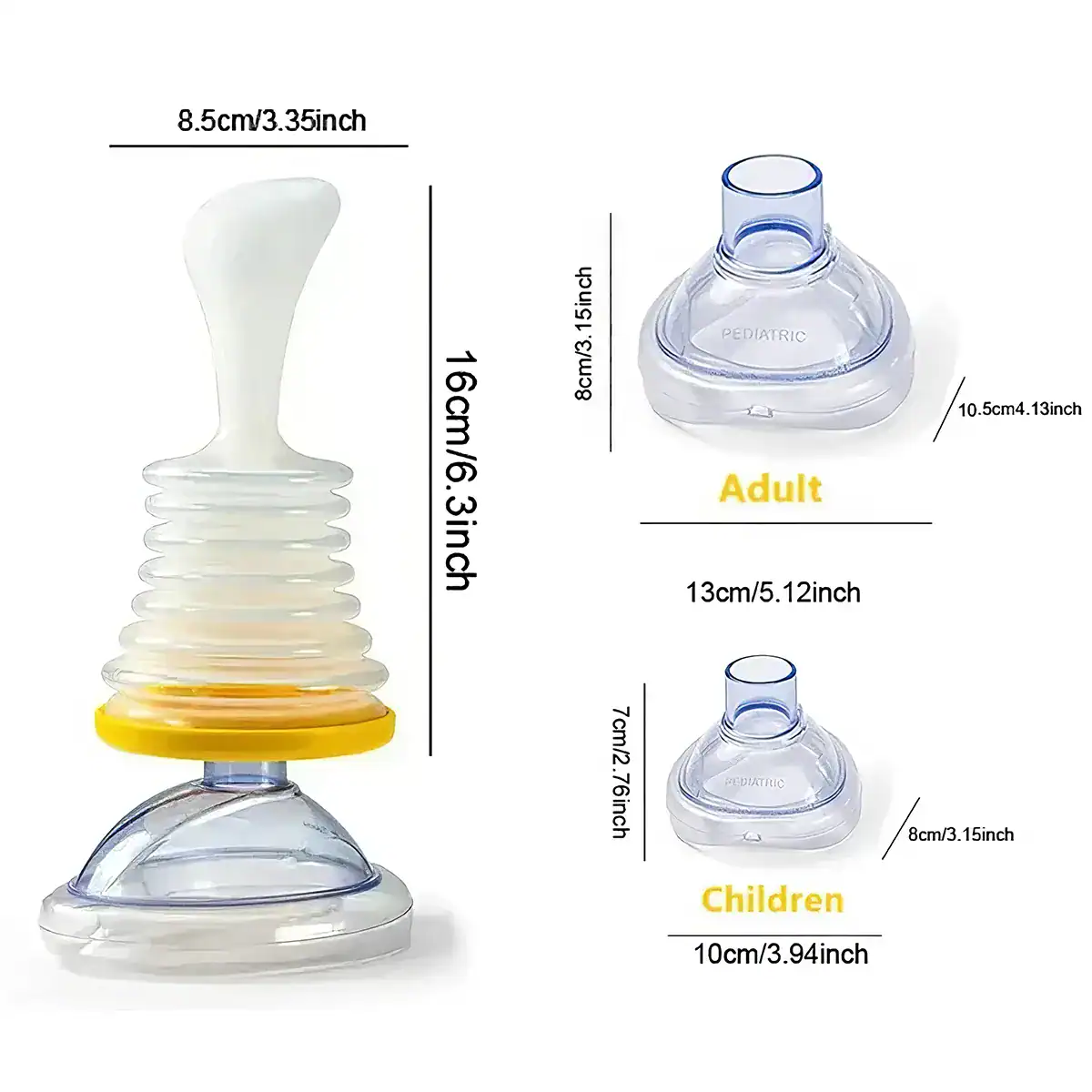 Nasal aspirator for infants and children, designed with medical-grade silicone and adjustable sizes for safe nasal congestion relief, ideal for baby care and pediatric use.