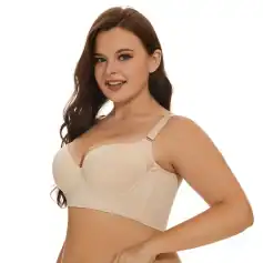 Seamless plus size maternity bra for comfortable support, enhanced shape, and everyday wear, featuring adjustable straps and soft fabric for women needing reliable maternity or nursing lingerie.