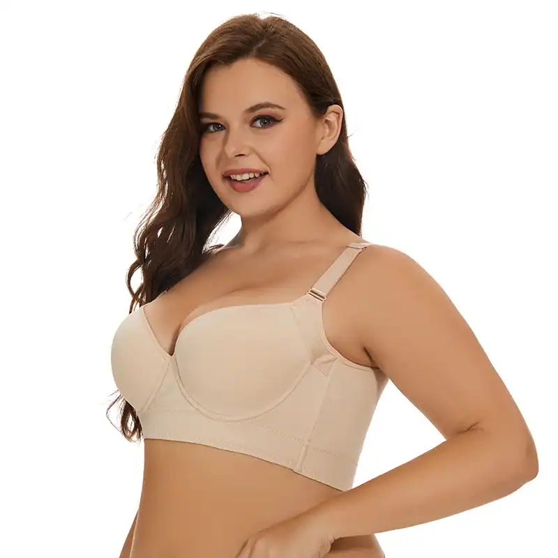 Seamless plus size maternity bra for comfortable support, enhanced shape, and everyday wear, featuring adjustable straps and soft fabric for women needing reliable maternity or nursing lingerie.