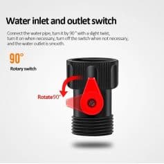 Optical water outlet switch for precise control in medical or lab equipment. Easy 90-degree rotation for quick operation and smooth water flow management. Durable, high-quality component.