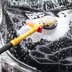 High-quality foam brush for car washing with soap and water. Easy to scrub and clean vehicle surfaces efficiently. Suitable for automotive detailing and maintaining a spotless shine.
