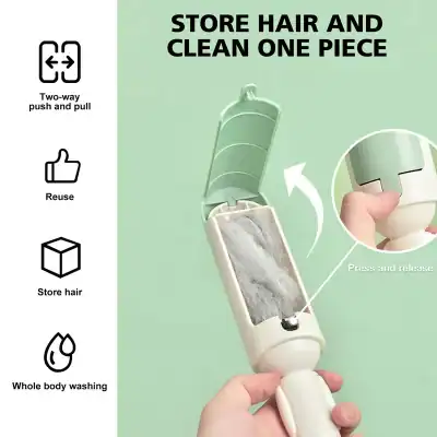 Portable hair and clean storage container, reusable for hair care organization. Easy push-and-release cap for storing hair and facilitating whole-body washing, promoting hygiene and convenience.
