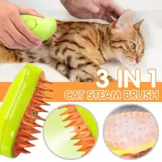 An effective 3-in-1 cat steam brush for grooming, de-shedding, and cleaning cats, available at Monalisa Medical. Perfect for maintaining a clean, healthy coat and reducing hair shedding.
