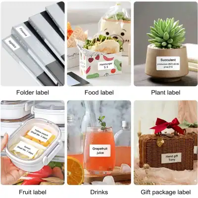 Custom office folder labels for organization and printing.