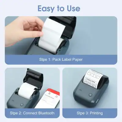 Portable label printer for easy label printing and organization.