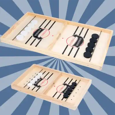 Colorful backgammon game set with black and white pieces, perfect for family fun and game nights, made of eco-friendly wood, ideal for relaxing and socializing.