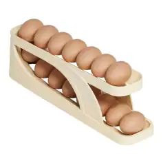 Egg storage rack, egg holder, kitchen organizer, food storage, refrigerator egg tray, countertop egg container, egg storage box, kitchen accessories, food preservation.