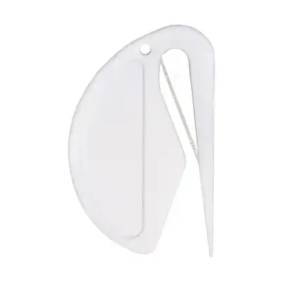 Lightweight, stylish white sunglasses case with a built-in cleaning cloth and secure closure, perfect for carrying and protecting your eyewear.