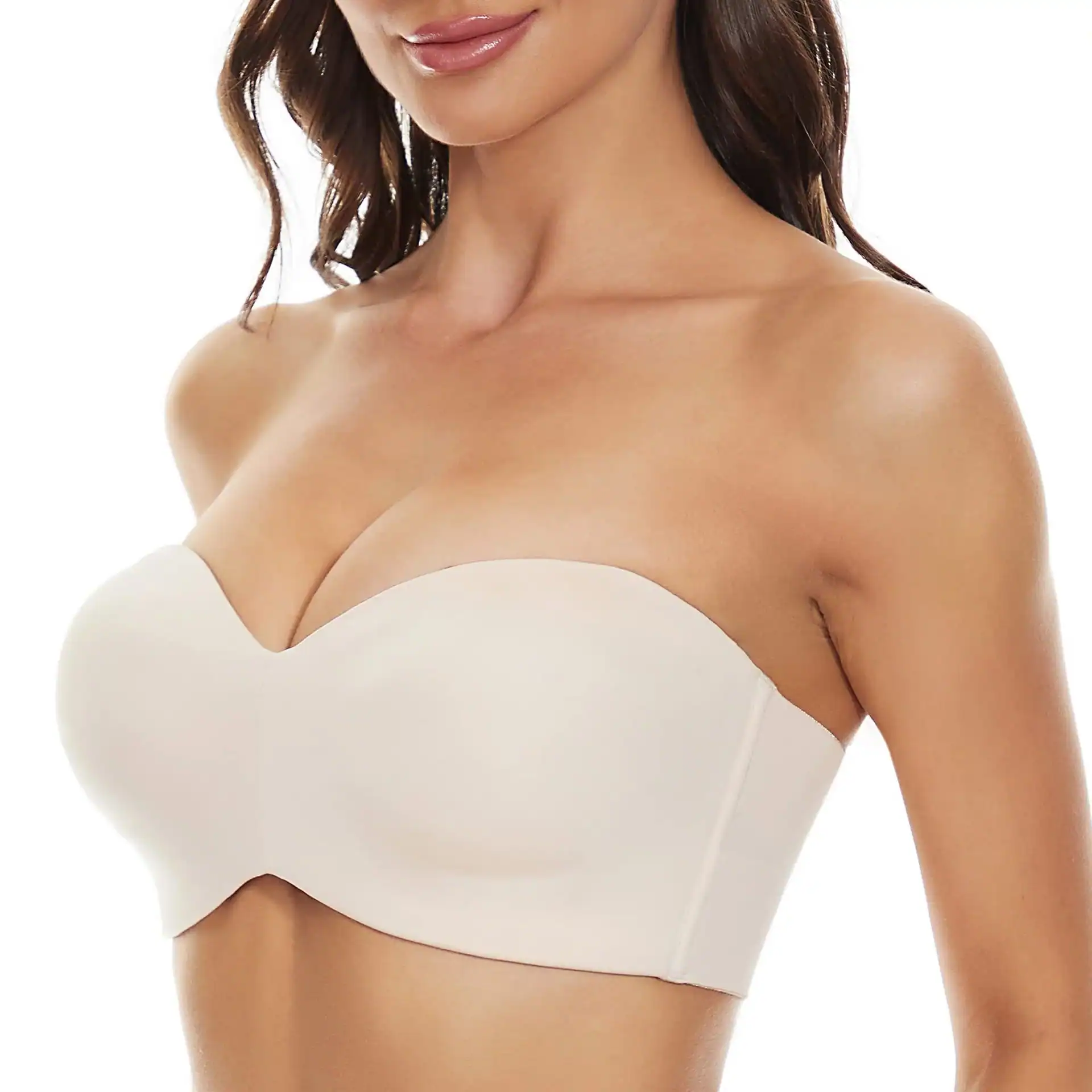 High-quality strapless push-up bra designed for comfort and support, perfect for special occasions or everyday wear. Seamless design enhances natural shape with a secure fit.