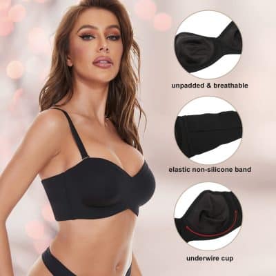 Breastfeeding bra featuring unpadded, breathable cups and a flexible underwire for comfort and support.