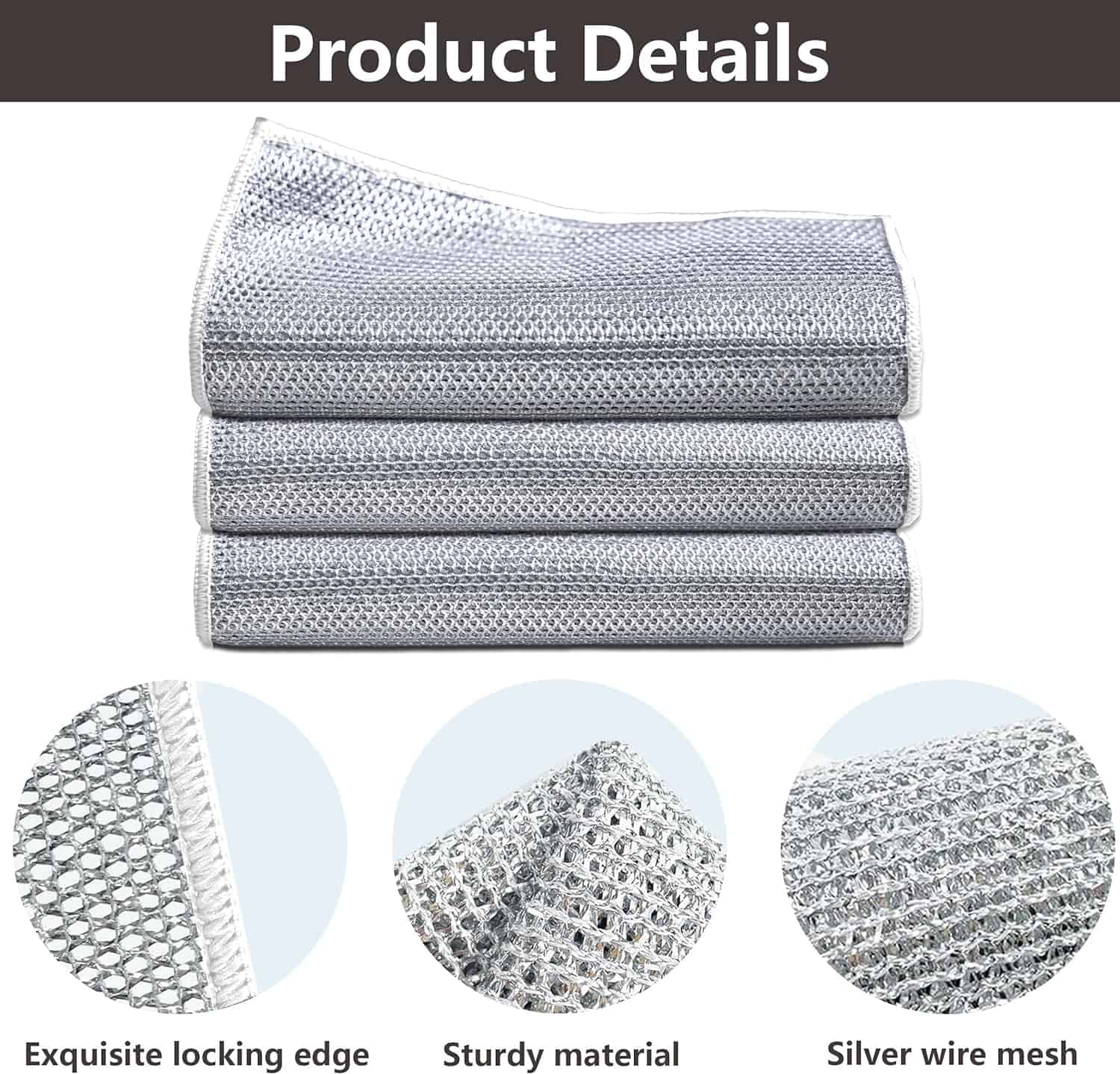 High-quality silver wire mesh with locking edges, sturdy material, and exquisite design for optimal space management and professional look in medical, optical, and cosmetic stores.