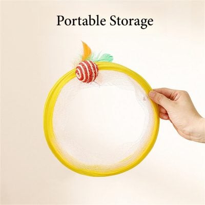 Colorful portable storage container with feathered decoration, ideal for organizing small personal items at home or on the go, featuring lightweight and compact design for easy transport and storage.