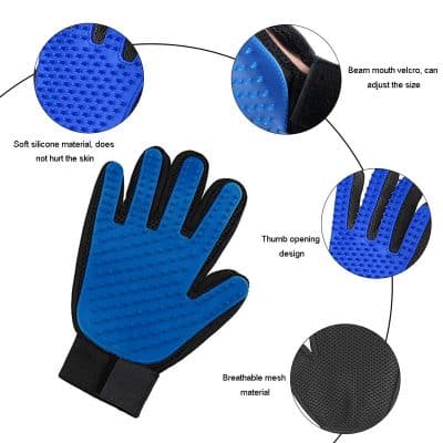 High-quality blue grip gloves with breathable mesh, soft silicone for skin comfort, thumb opening design, and adjustable Velcro strap for secure fit. Perfect for sports, fitness, and handling.