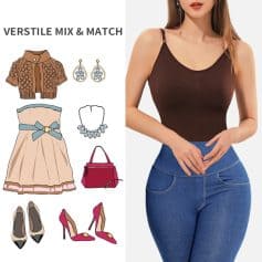 Elegant earrings, necklace, dress, handbag, and high heels showcased for fashionable women. Perfect for styling tips, accessories, and outfit ideas for various occasions.