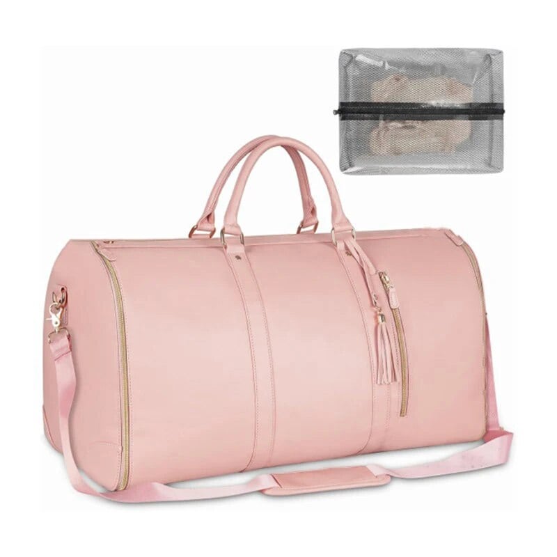 Optical travel bag for glasses and accessories in pastel pink. Compact, lightweight, with multiple compartments and secure zippers. Perfect for stylishly carrying your eyewear essentials.