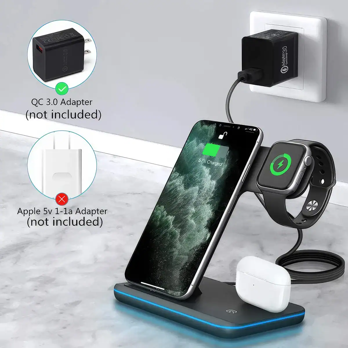Charge your devices effortlessly with this sleek wireless charging dock available at Monalisa Store, perfect for optometry professionals and tech enthusiasts.
