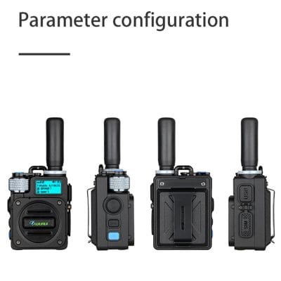 Wireless walkie-talkies with long-range capability, suitable for security, event management, and outdoor activities. Durable design with advanced features for reliable communication.