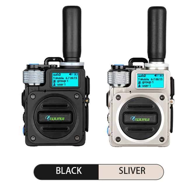 Wireless communication devices for security, outdoor activities, and professional use. Features LCD display, adjustable volume, and durable design in black and silver. Perfect for reliable, clear communication.
