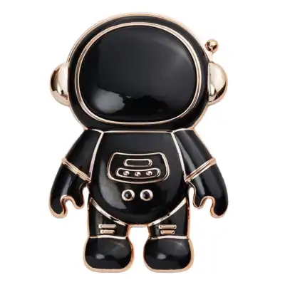 Stylish robot figurine with black and gold accents, perfect for decorating spaces or as a unique gift item for tech and art enthusiasts.