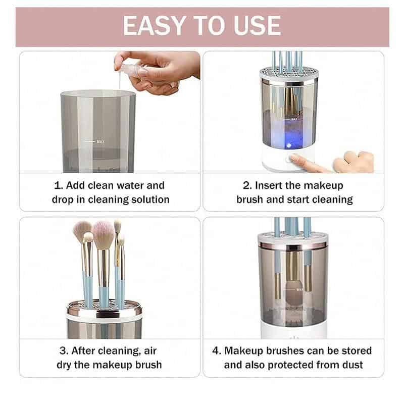 Quick Dry Electric Makeup Brush Cleaner Machine - Image 7