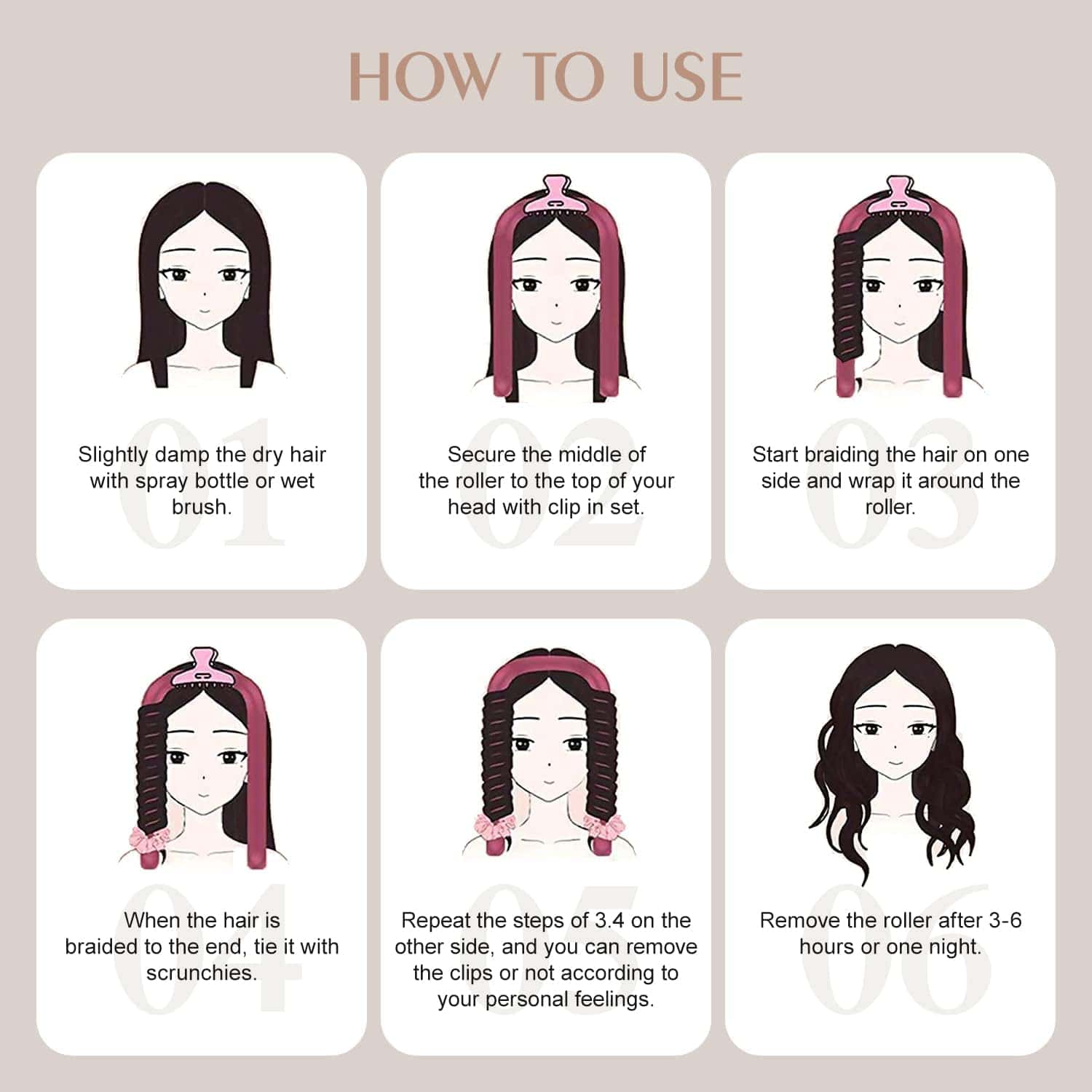 Opt hair curling guide, heatless curling tips, and hairstyle tutorials from Monalisa Store.