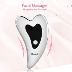 Portable facial massager for skin tightening and face slimming using gentle vibrations. Innovative beauty device promotes a firm, toned, and refreshed appearance. Perfect for skincare routines.