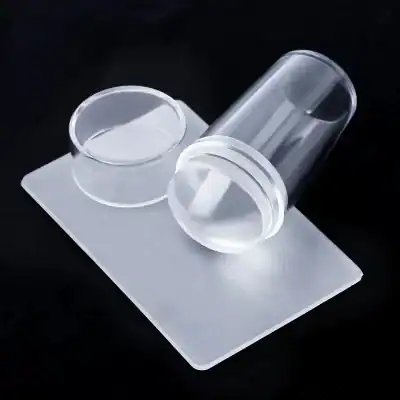 Clear acrylic storage jar for cosmetics, makeup, or skincare products, ideal for beauty salons and retail displays.