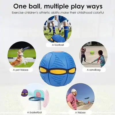 Durable blue and yellow ball with textured surface for children's outdoor and indoor athletic games.