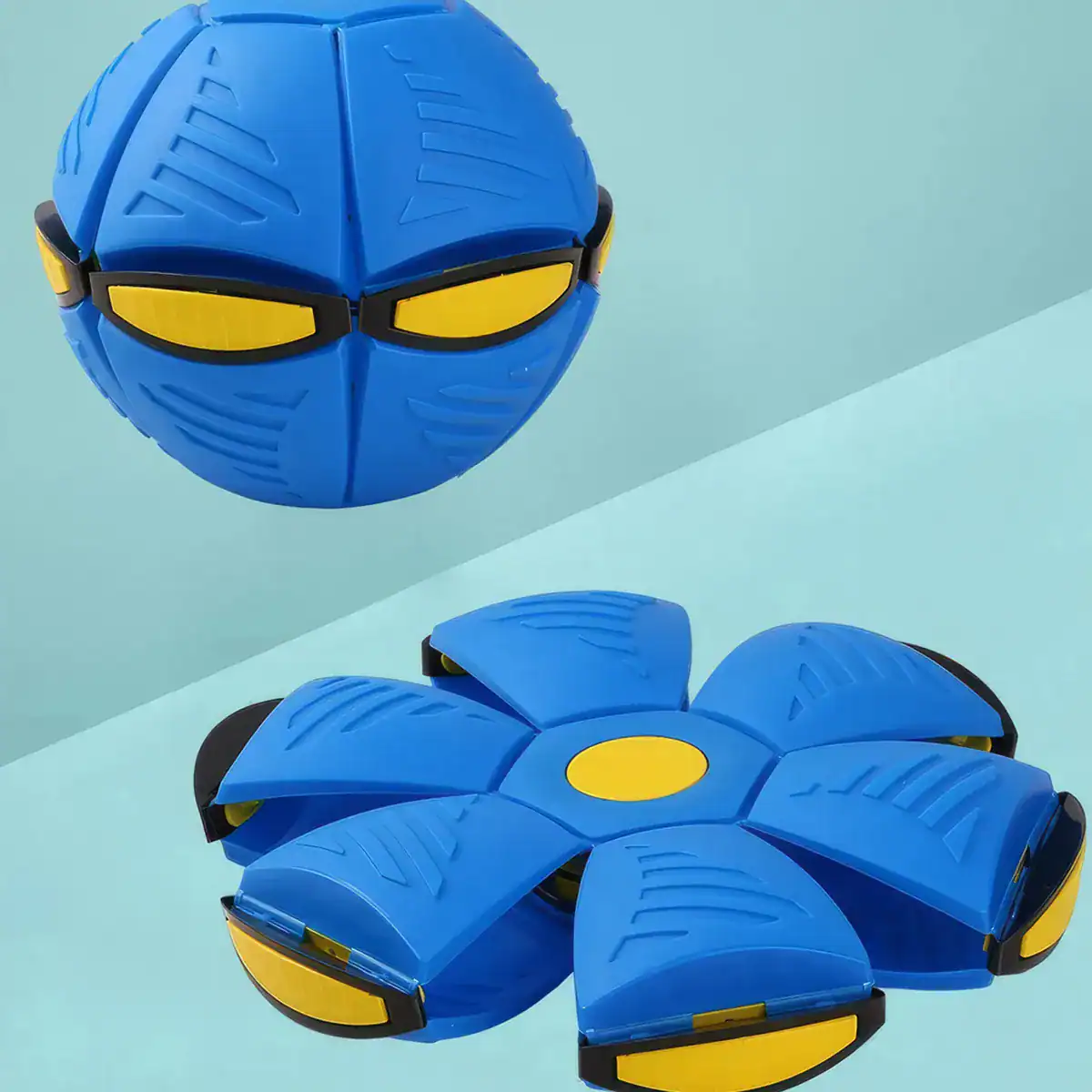 Colorful superhero-themed toy with a sleek blue and yellow design, perfect for kids interested in superheroes and science fiction.