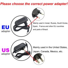 High-quality EU and US power adapters for optometry devices, compatible with medical and eye care equipment. Essential accessories for reliable performance and safety standards.
