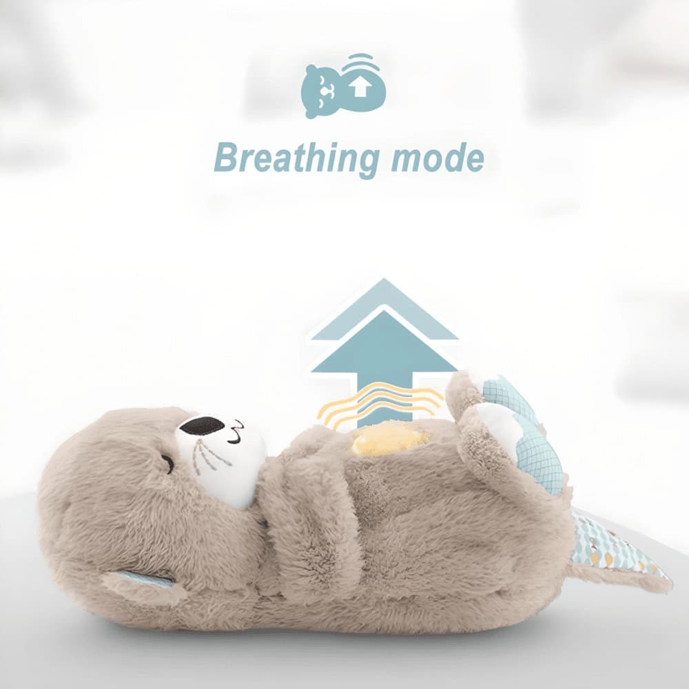 Soft, plush otter plush toy with breathing features for relaxation and comfort, designed for children and adults to promote calmness and reduce stress.