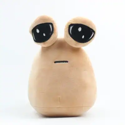 Soft plush toy with large expressive eyes and minimal facial features, ideal for children's gifts or collector's items. Cute, comforting, and perfect for adding personality to any space.