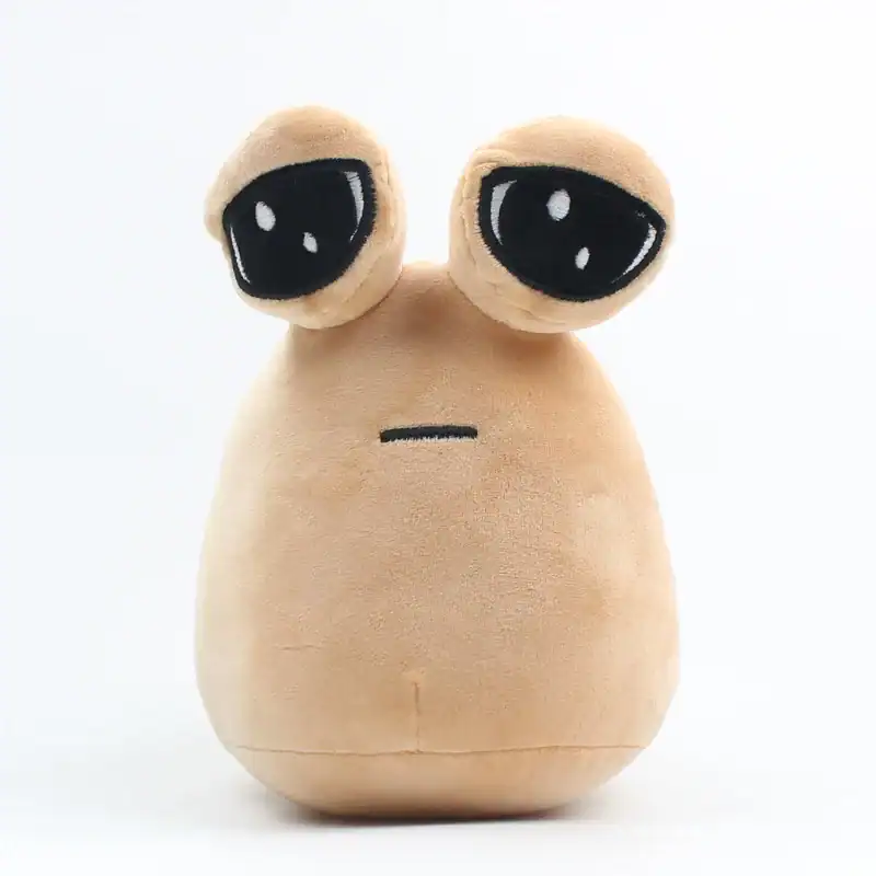 Soft plush toy with large expressive eyes and minimal facial features, ideal for children's gifts or collector's items. Cute, comforting, and perfect for adding personality to any space.